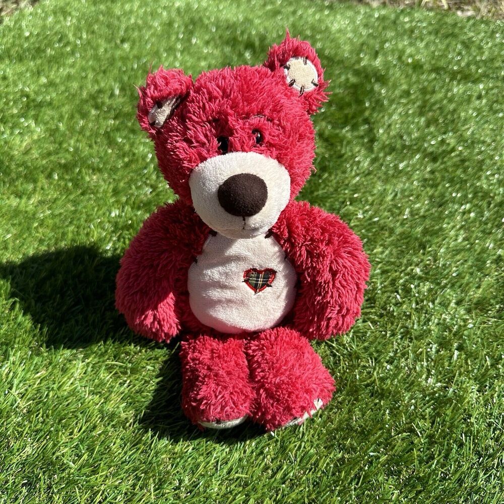 First‎ & Main Tender Teddy Bear #1415 12” Plaid Heart Stuffed Plush Soft Toy